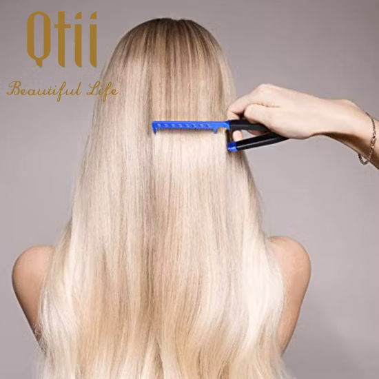 DIY salão de beleza em forma de V fácil resistência ao calor pente de ferro plano ferramenta de alisamento de cabelo