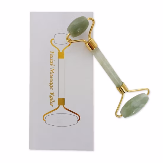Rolo Jade para massagem facial, ferramentas profissionais de cuidados de beleza